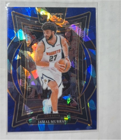 2024-25 Panini Select #52 Jamal Murray Blue Cracked Ice Prizm — front