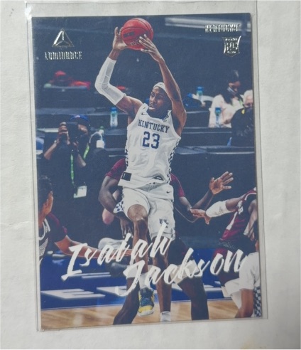 2021-22 Panini Chronicles Draft Picks Luminance #92 Isaiah Jackson — front