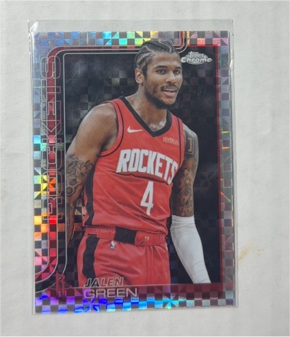 2025-26 Topps Chrome #58 Jalen Green X-Fractor — front