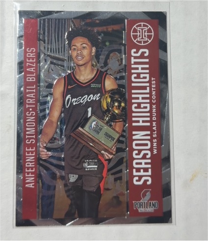 2020-21 Panini Illusions #18 Anfernee Simons Season Highlights — front