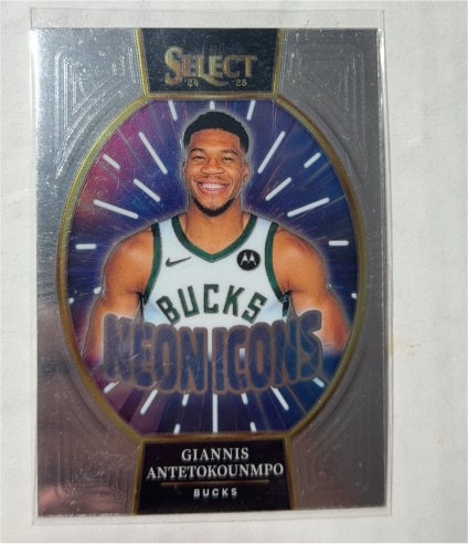 2024-25 Panini Select #16 Giannis Antetokounmpo Neon Icons — front