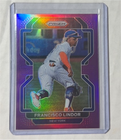 2022 Panini Prizm Tier II Purple Prizm #156 Francisco Lindor — front
