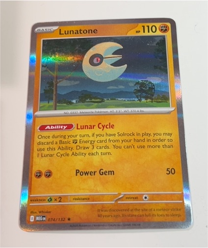 2025 Mega Evolution #074 Lunatone — front