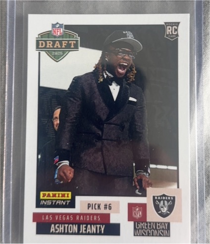 2025 Panini Instant NFL Draft Night #NFLDN-6 Ashton Jeanty — front
