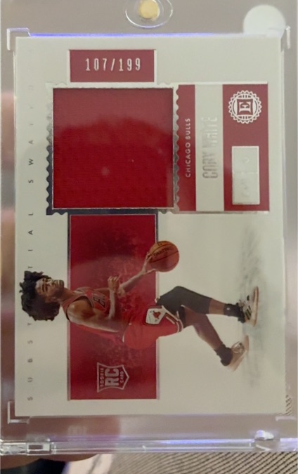 2018 Panini Encased Substantial Swatches #107/199 Coby White — front
