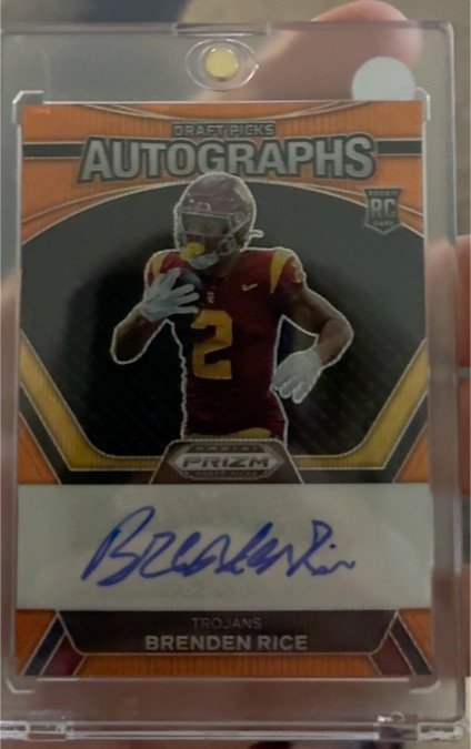 2024 Panini Prizm Draft Picks #DPA-BRE Brenden Rice Autographs RC — front