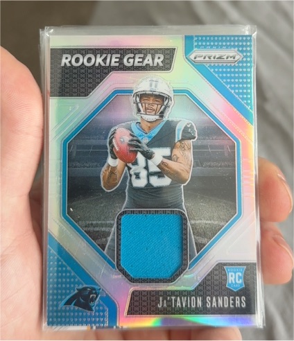 2024 Panini Prizm Rookie Gear #RG-JSS Ja'Tavion Sanders — front