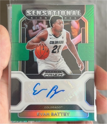 2022 Panini Prizm Draft Picks Sensational Signatures #SS-EBA Evan Battey — front