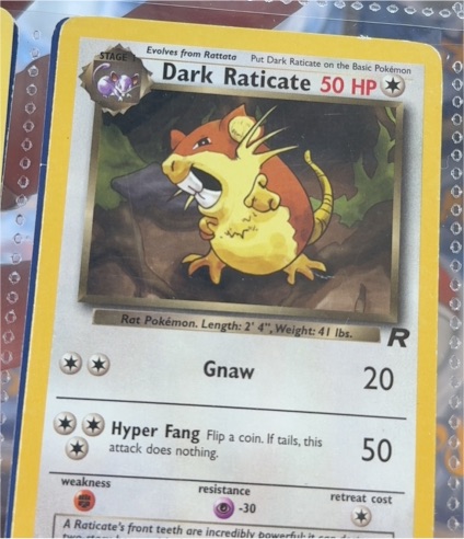 2000 Pokémon Team Rocket #51 Dark Raticate — front