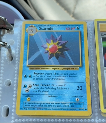1999 Pokémon Base Set #64 Starmie — front