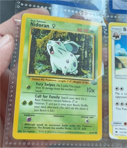1999 Pokémon Jungle #57 Nidoran (Female) — front