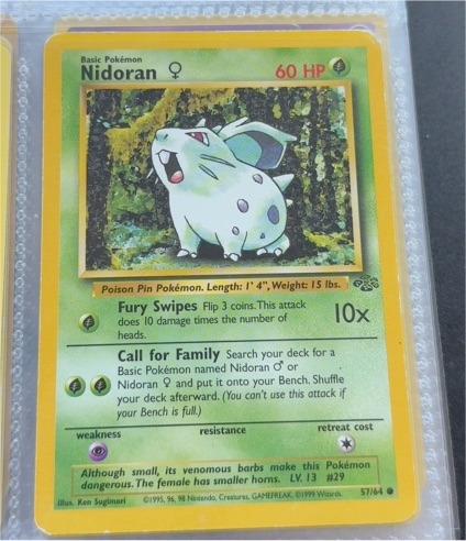 1999 Pokémon Jungle #57 Nidoran ♀ — front