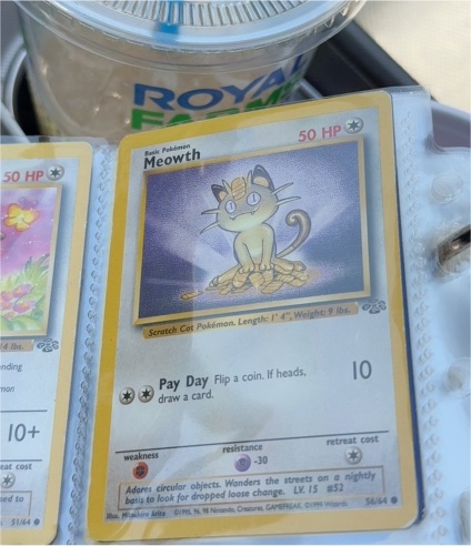 1999 Pokémon Jungle #56 Meowth — front