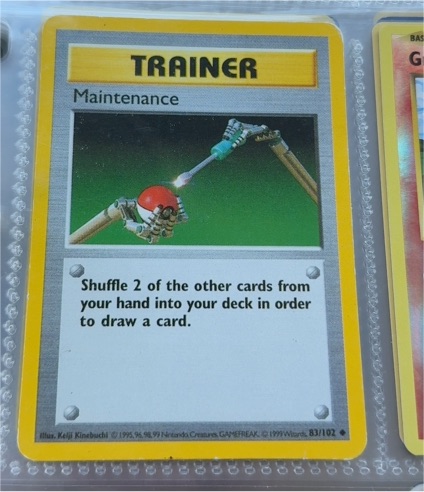 1999 Pokémon Base Set #83 Maintenance — front