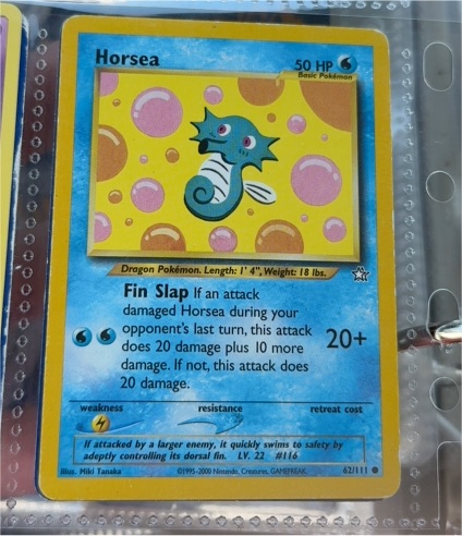 1999 Pokémon Neo Genesis #62 Horsea — front