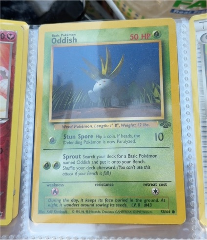 1999 Pokémon Jungle #58 Oddish — front