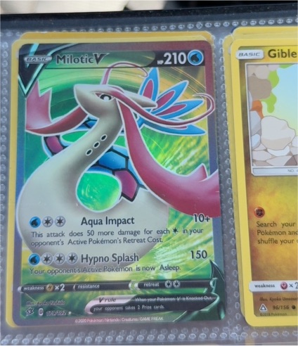 2020 Pokémon TCG Silver Tempest Trainer Gallery #TG02 Milotic V — front