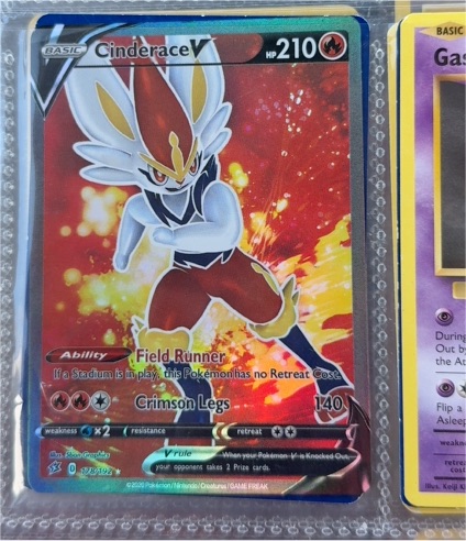 Pokémon TCG Cinderace V SWSH Black Star Promo SWSH015 — front