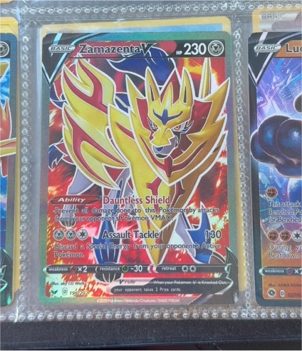 2020 Pokémon TCG Sword & Shield Zamazenta V #196 — front