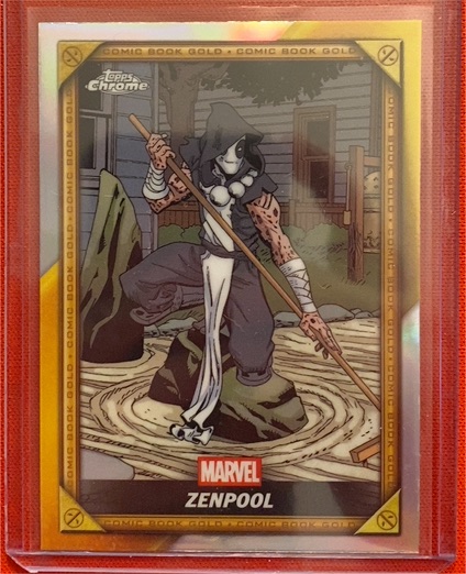2025 Topps Chrome Deadpool #CB-24 Zenpool Comic Book Gold — front
