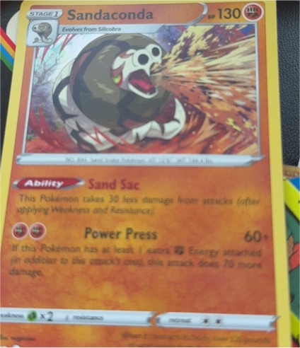 2020 Pokemon Sword & Shield #110 Sandaconda — front