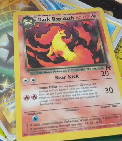 1995 Pokémon Team Rocket #44 Dark Rapidash — front