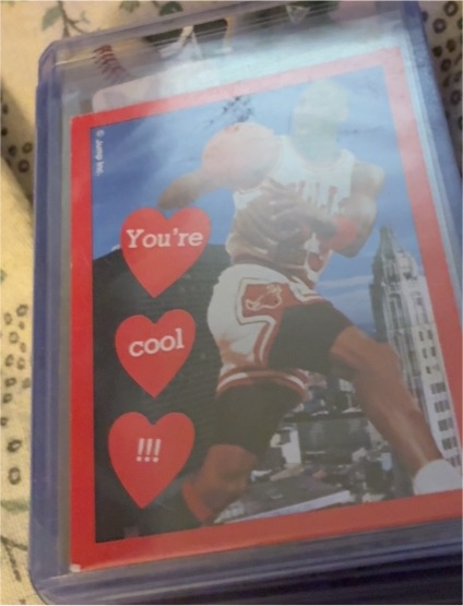 1991 Jump Inc Michael Jordan Valentine Card You're Cool — front