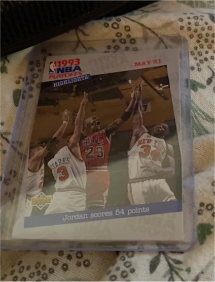 1993-94 Upper Deck #193 Michael Jordan Scores 54 Points — front