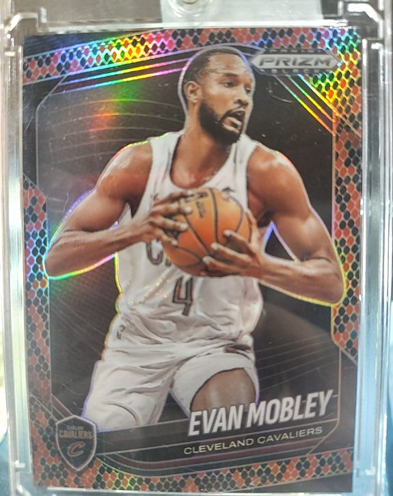 2024-25 Panini Prizm Black #121 Evan Mobley Cleveland Cavaliers — front