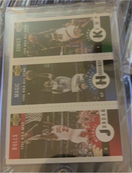 1996-97 Upper Deck Collector's Choice #M11 Michael Jordan / Anfernee Hardaway / Shawn Kemp — front