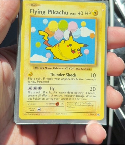 2016 Pokémon XY Evolutions #110 Flying Pikachu — front
