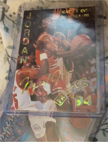 1994 Frontier Greatest Ever Michael Jordan Gold Signature Retired Oct 1993 — front
