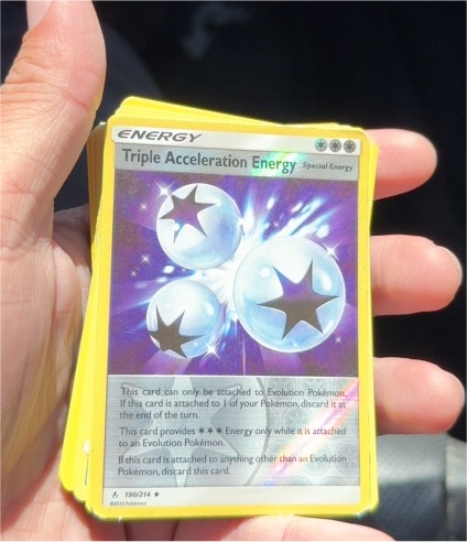 2019 Pokémon SM-Unbroken Bonds #190 Triple Acceleration Energy — front