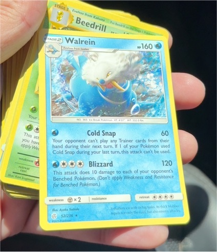 2017 Pokémon Sun & Moon Cosmic Eclipse #52 Walrein — front