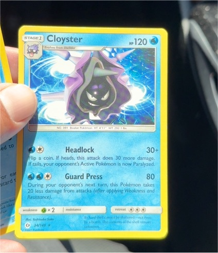 2017 Pokémon Sun & Moon #34 Cloyster — front