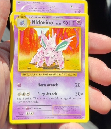 2016 Pokemon XY Evolutions #44 Nidorino — front
