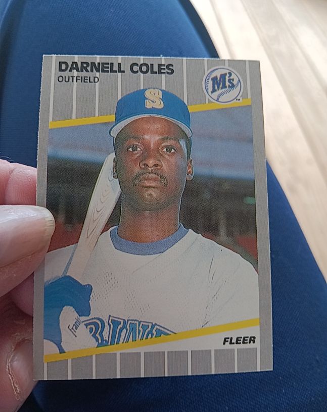 1989 Fleer #544 Darnell Coles Seattle Mariners — front