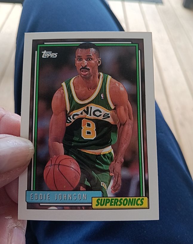 1992-93 Topps #384 Eddie Johnson — front