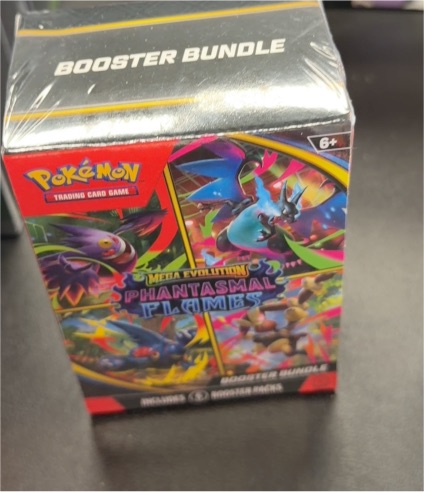 2025 Pokémon Mega Evolution Phantasmal Flames Booster Bundle — front