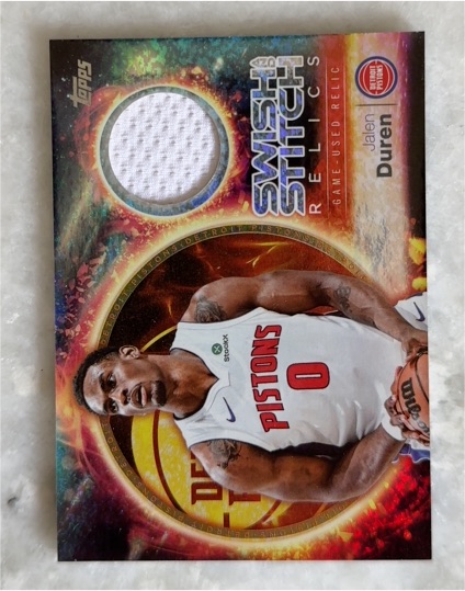 2025-26 Topps #SST-JD Jalen Duren Swish Stitch Relics — front