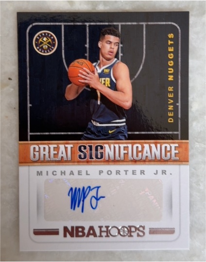 2018-19 Panini NBA Hoops Great Significance #Michael Porter Jr. — front