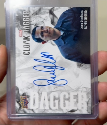 2021 Upper Deck Cloak & Dagger #D-JZ Jaime Zevallos Father Delgado Autograph — front