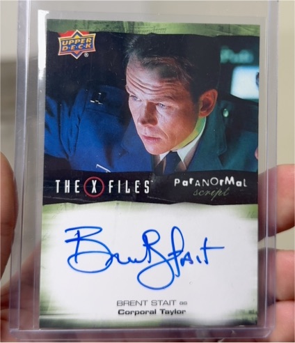 2019 Upper Deck The X-Files Paranormal Script Brent Stait as Corporal Taylor — front