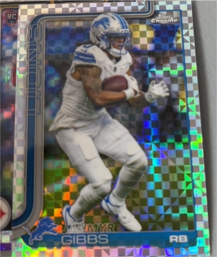 2025 Topps Chrome #101 Jahmyr Gibbs — front