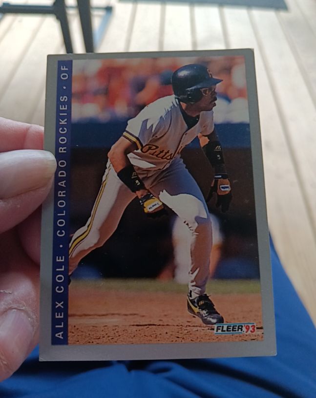 1993 Fleer #408 Alex Cole — front