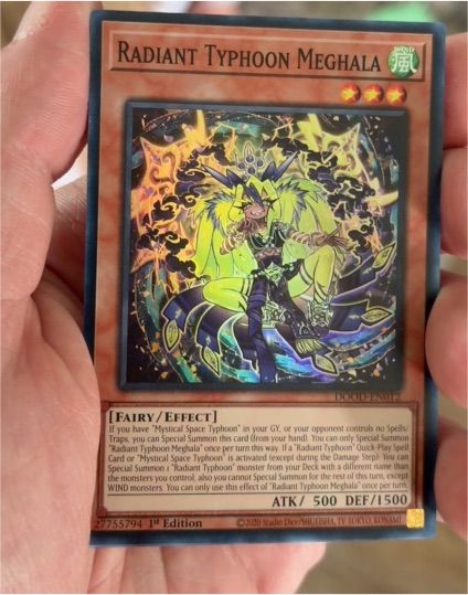 2020 Yu-Gi-Oh! DOOD-EN012 Radiant Typhoon Meghala — front