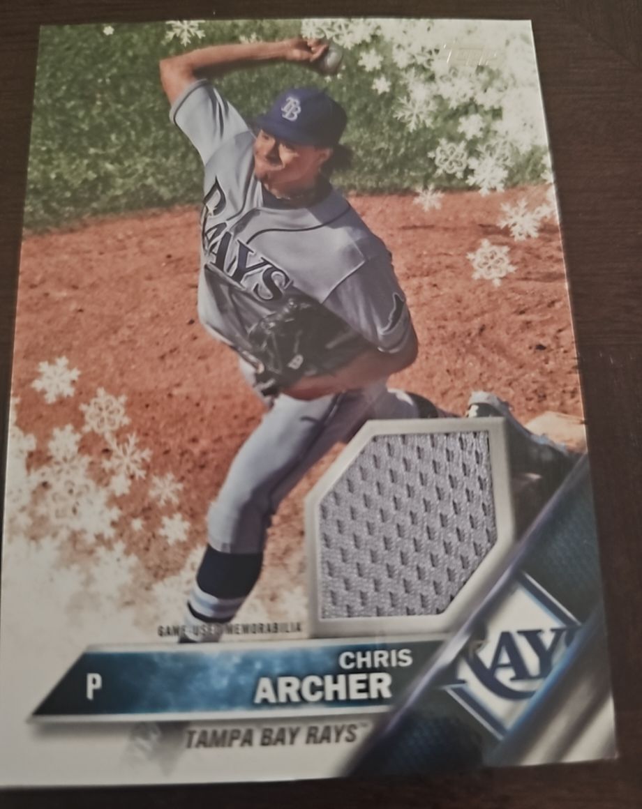 2016 Topps Walmart Holiday Snowflake Relics #R-CA Chris Archer — front