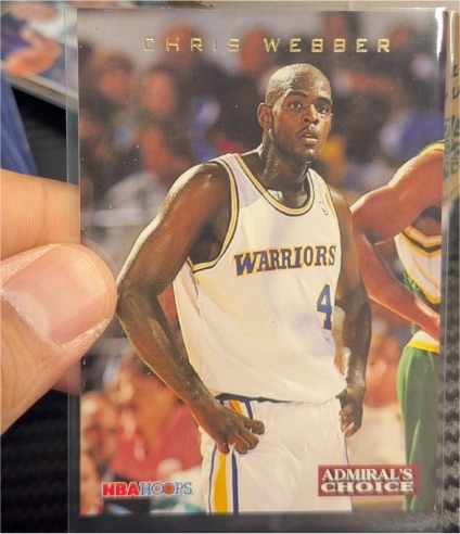 1993-94 NBA Hoops Admiral's Choice #AC5 Chris Webber — front