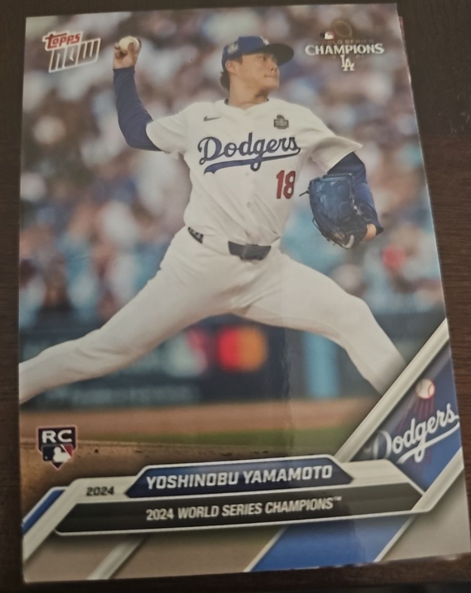2024 Topps Now #WS-5 Yoshinobu Yamamoto — front