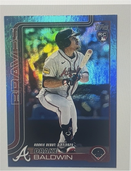 2025 Topps Update #US113 Drake Baldwin Rookie Debut Rainbow Foil — front